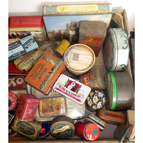 47 - A qty of vintage advertising tins