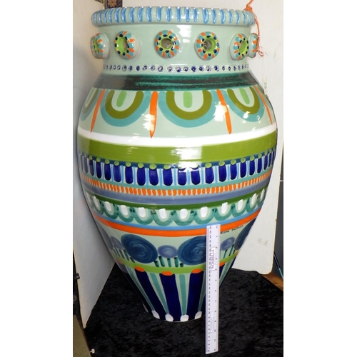 A very large Don Corleone Taormina vase 72cm tall, hand-thrown and hand painted by Antonio Forlin.
Artists resale rights may apply to this lot