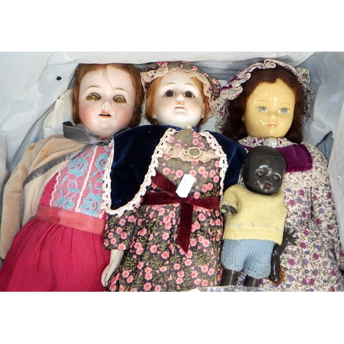 30 - A qty of misc dolls to inc S & H Germany