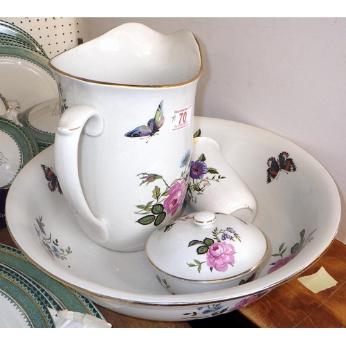 70 - A jug and bowl set together with misc Princess dinner ware af