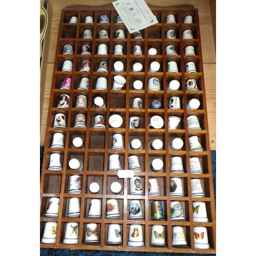 81 - A collection of misc thimbles, spoons, die cast vehicles etc, some Royal interest