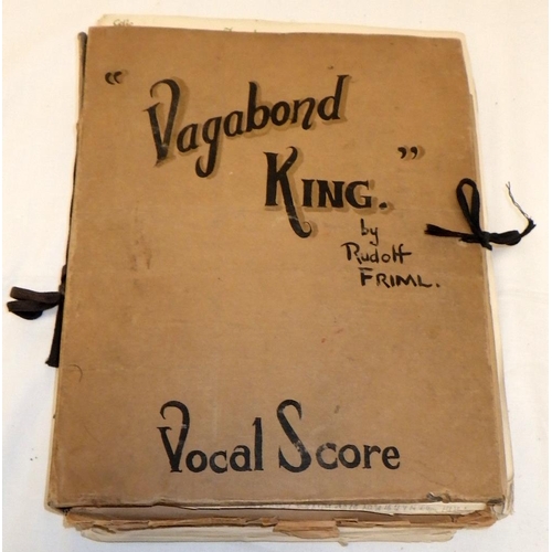 82 - A Scarborough open air theartre interest Vagabond King Vocal score and related ephemera