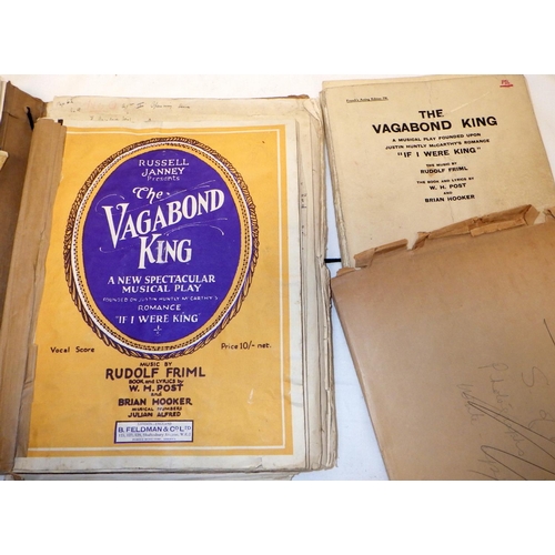 82 - A Scarborough open air theartre interest Vagabond King Vocal score and related ephemera