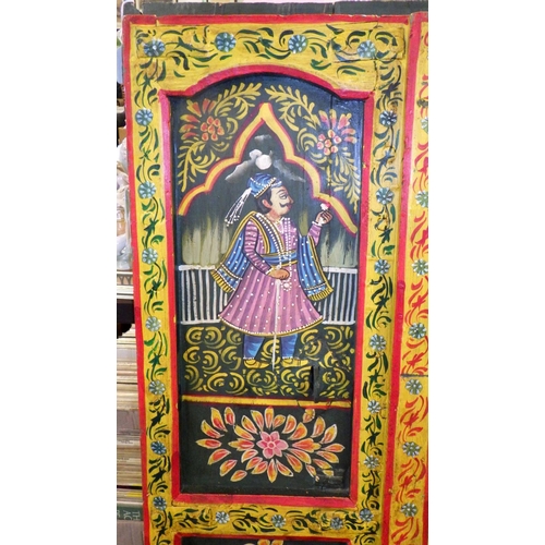 135 - An Indian painted window 75 x 100cm