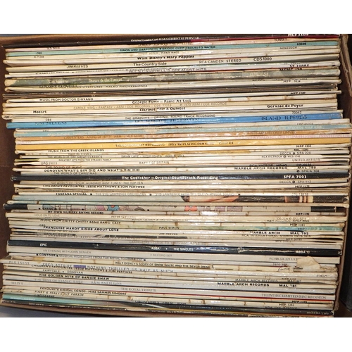 111 - A qty of misc Classical and easy listening Lps together with a small group of singles (3)