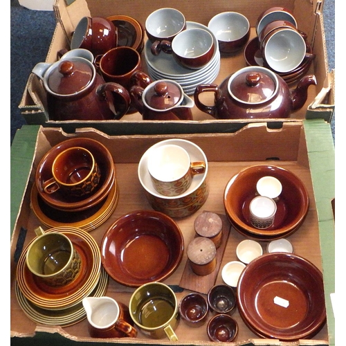 117 - Two boxes of misc ceramics to inc Denby (2)