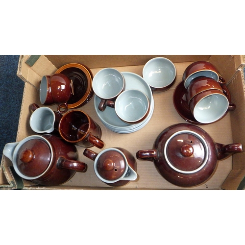 117 - Two boxes of misc ceramics to inc Denby (2)