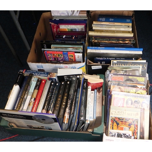 120 - Four boxes of mainly Royal interest books and magazines (4)