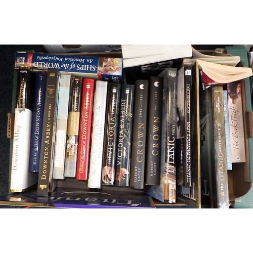 120 - Four boxes of mainly Royal interest books and magazines (4)