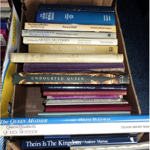 120 - Four boxes of mainly Royal interest books and magazines (4)