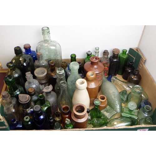 126 - A qty of misc vintage bottles