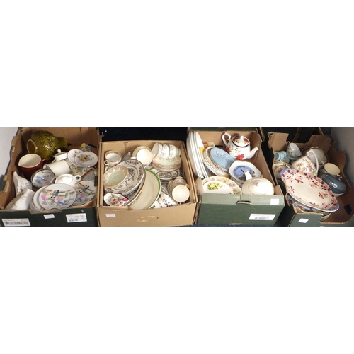 140 - Four boxes of misc ceramics to inc Indian Tree table ware etc AF (4)