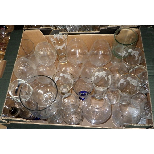 142 - Four boxes of misc glassware AF (4)