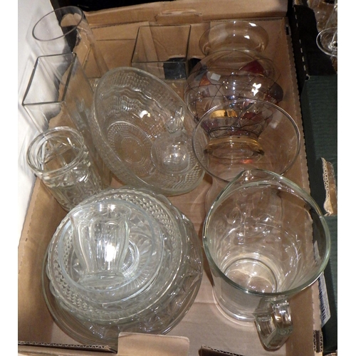 142 - Four boxes of misc glassware AF (4)