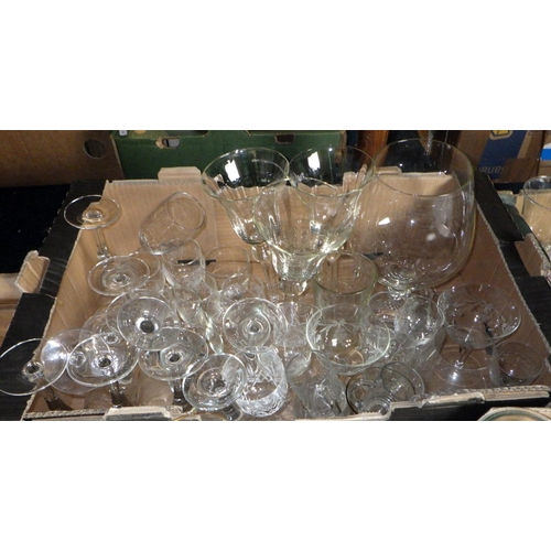 142 - Four boxes of misc glassware AF (4)