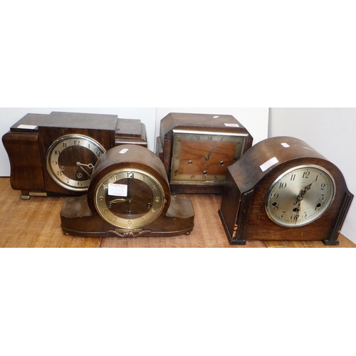 154 - A group of four Westminster chime mantle clocks (4)