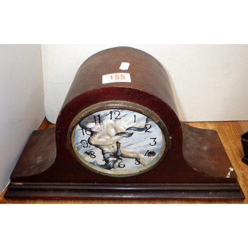 155 - A group of four 8 day striking mantle clocks