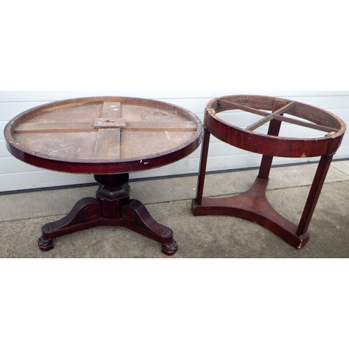 718 - Two 19th cen circular French table bases