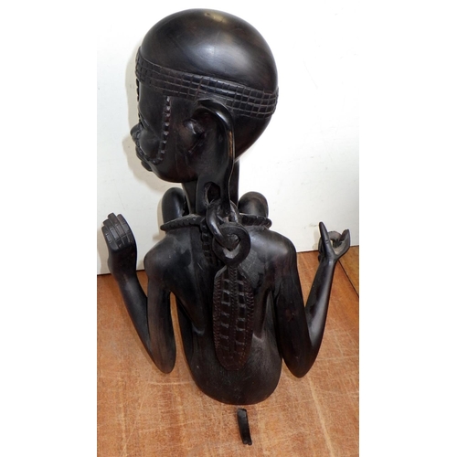 178 - Two carved hardwood African figures af