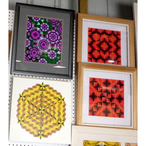 218 - A group of geometric art prints etc (10)