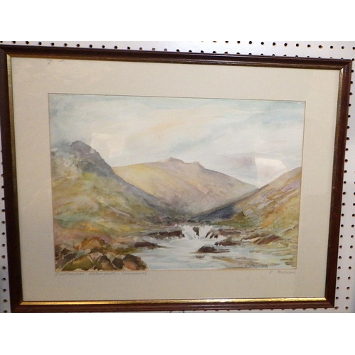 221 - A Ken Hammond sailing boat print together with further prints and a watercolour landscape (4)