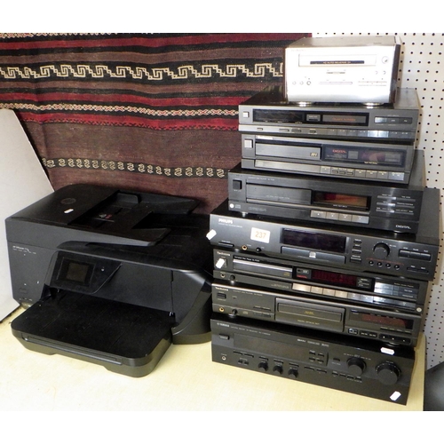 237 - A group of audio and visual separates, printer etc, no cables  All electricals sold as seen