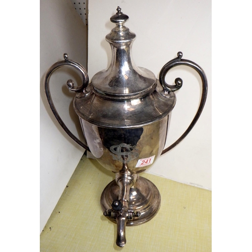 241 - A silver plated samovar