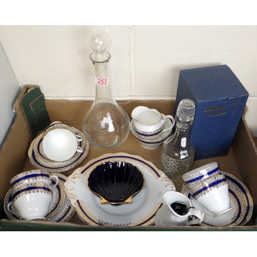 253 - A Salisbury tea set together with decanter etc