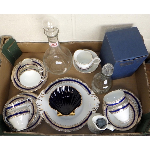 253 - A Salisbury tea set together with decanter etc