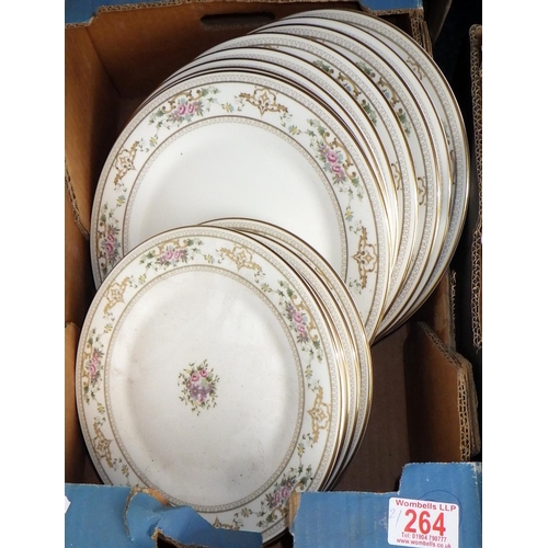 264 - A qty of Royal Doulton dinner & tea service (2)