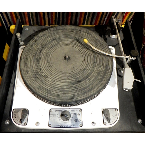 282 - A Garrard model 301 turntable, schedule No 51400/2, with original manual 
All electricals sold as se... 