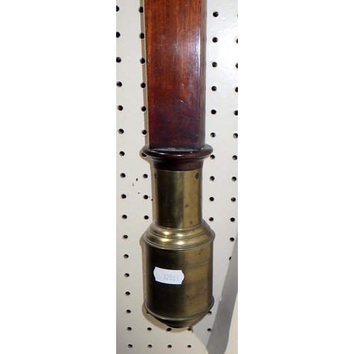 285 - A 19thC E Gilbert Falmouth naval stick barometer