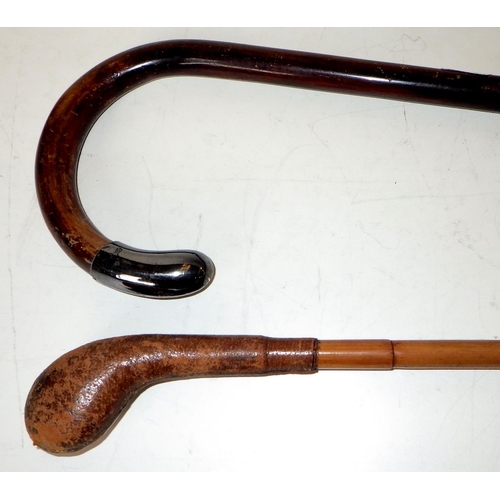 291 - Four 19thc and later misc walking sticks to inc a Sunday stick ? (4)