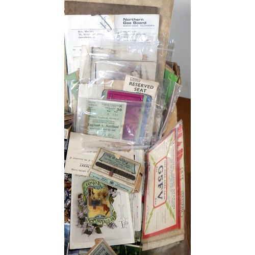 298 - A qty of misc collectables to inc coins, tickets etc