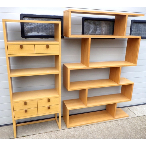 642 - Two sets of modern shelves