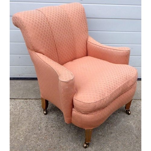 652 - An Edwardian upholstered chair