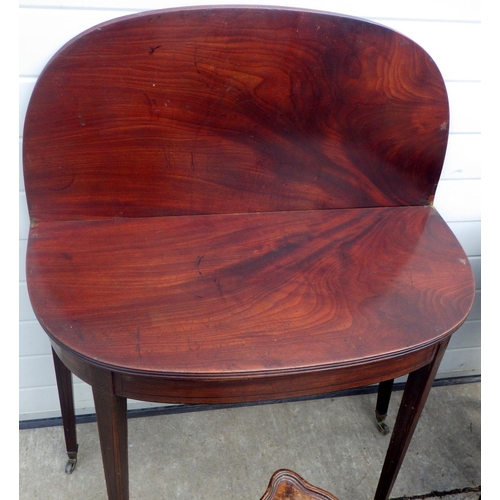 700 - A 19th cen mahogany tea table, walnut window table, Edwardian occasional table, walnut coffee table ... 