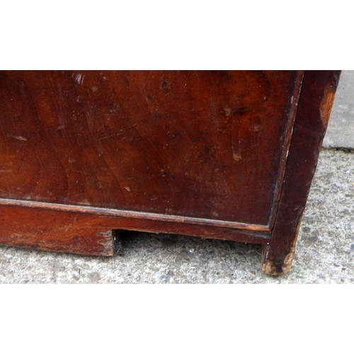 745 - A Victorian mahogany chest of drawers, missing feet together with a dressing table (a/f)