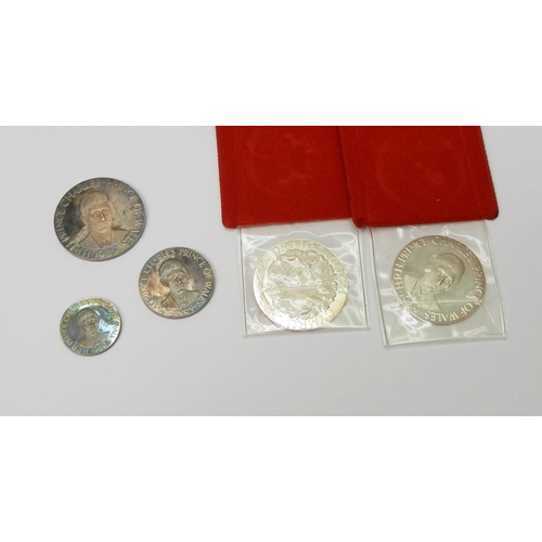 300 - A cased set of three Royal Borough of Caernarvon/ Metalimport Company Limited 