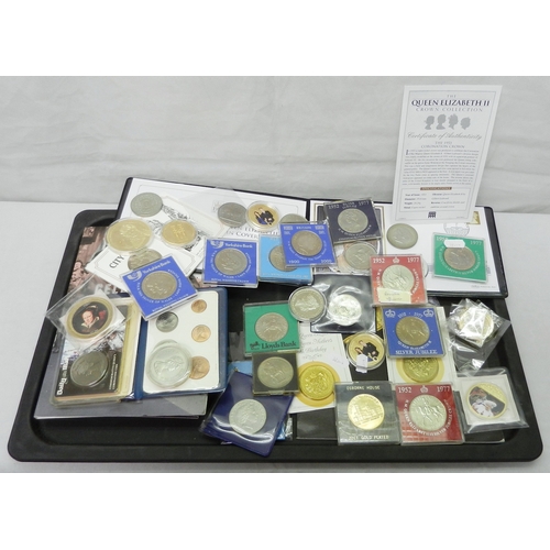 307 - A qty of commemorative coins incl crowns