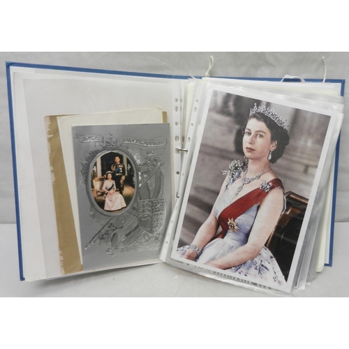 308 - An album or royal memorabilia incl 1980s Press Association photo prints, Charles & Diana etc.