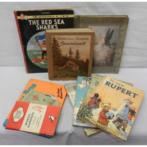 317 - Children's books: a Rupert 1955 Annual, not inscribed or clipped; Rupert Annuals 1953, 1954, 1956, a... 