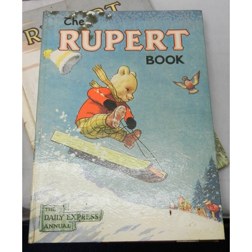 317 - Children's books: a Rupert 1955 Annual, not inscribed or clipped; Rupert Annuals 1953, 1954, 1956, a... 