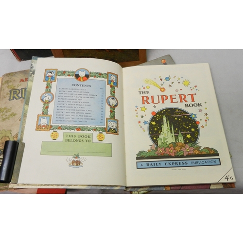 317 - Children's books: a Rupert 1955 Annual, not inscribed or clipped; Rupert Annuals 1953, 1954, 1956, a... 