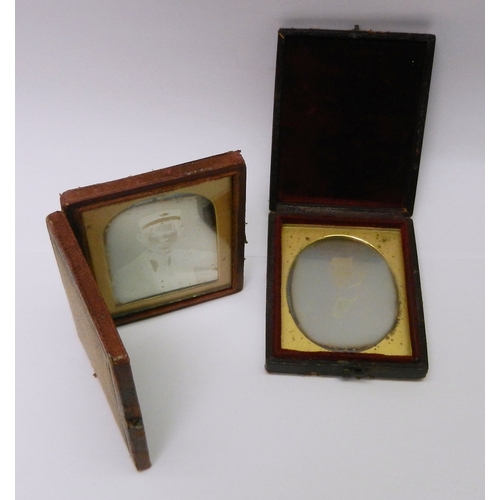 337 - Victorian photography: a cased daguerreotype portrait photograph depicting a merchant marine officer... 