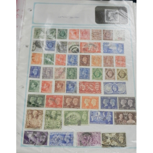 313 - Postage stamps: a collection of ring binder albums, loose stamps, album sheets, covers, postcards,  ... 