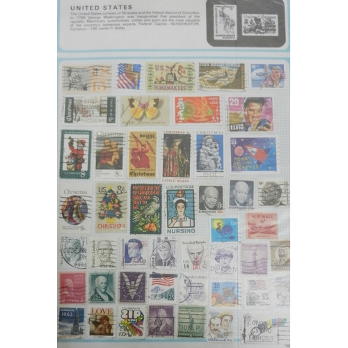 313 - Postage stamps: a collection of ring binder albums, loose stamps, album sheets, covers, postcards,  ... 