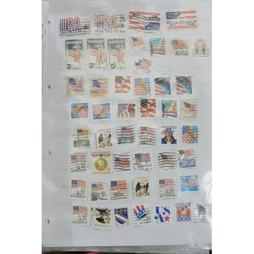 313 - Postage stamps: a collection of ring binder albums, loose stamps, album sheets, covers, postcards,  ... 