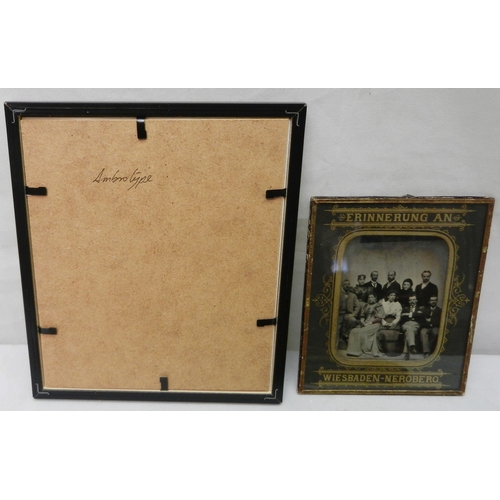 342 - Victorian photography: five various group portraits presented in open frames, the German example 100... 