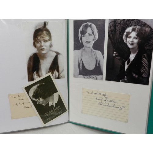 346 - A collection of celebrity interest photographs autographs etc incl signed photographs, studio press ... 